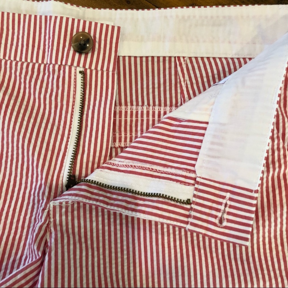 Old Navy Red & White Seersucker Shorts EUC - Picture 7 of 11